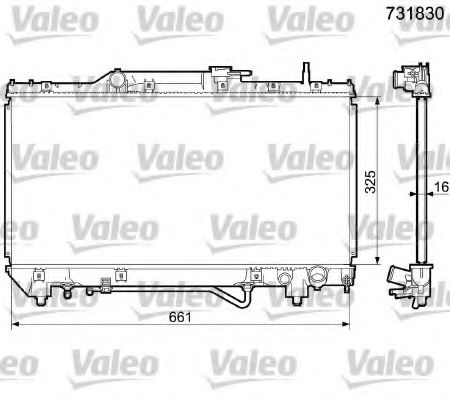 Радиатор охлаждения двигателя VALEO 731830
