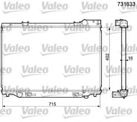 Радиатор охлаждения двигателя VALEO 731833