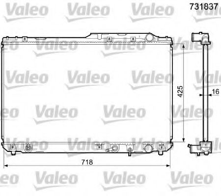 Радиатор охлаждения двигателя VALEO 731837