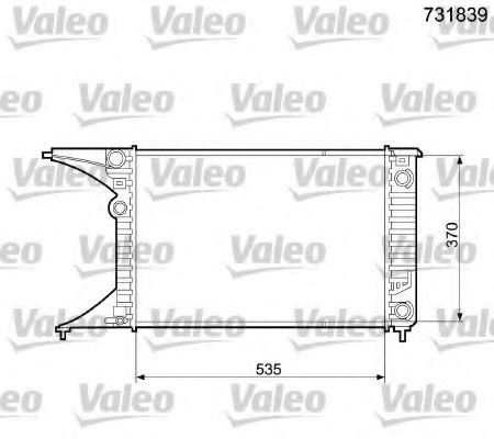 Радиатор охлаждения двигателя VALEO 731839