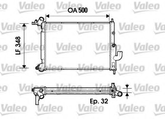 Радиатор охлаждения двигателя VALEO 731846