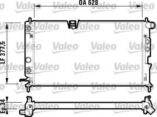 Радиатор охлаждения двигателя VALEO 731847