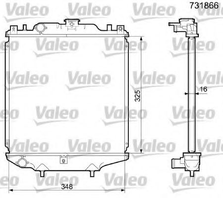 Радиатор охлаждения двигателя VALEO 731866