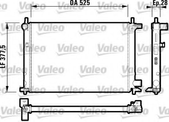Радиатор охлаждения двигателя VALEO 732003
