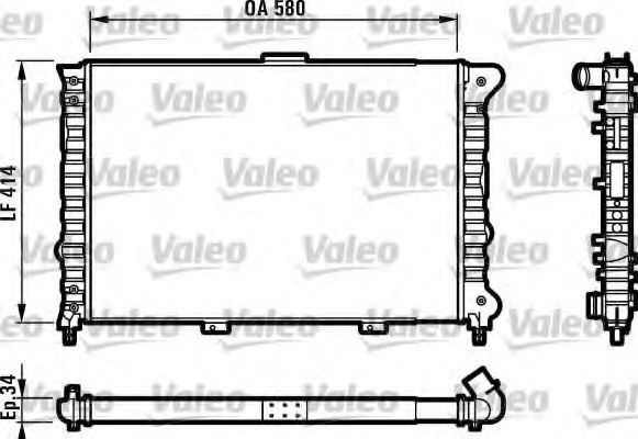 Радиатор охлаждения двигателя VALEO 732012