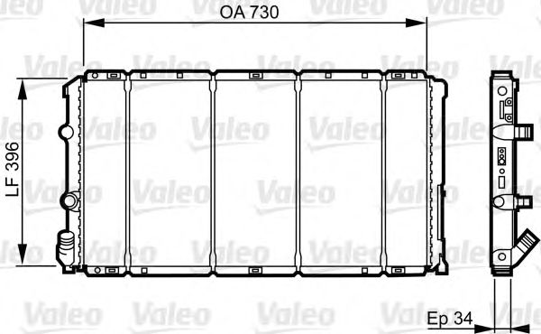 Радиатор охлаждения двигателя VALEO 732050