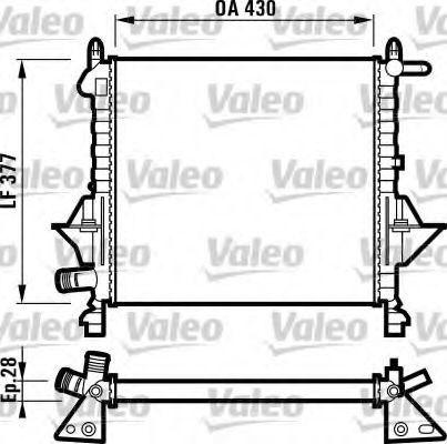Радиатор охлаждения двигателя VALEO 732051
