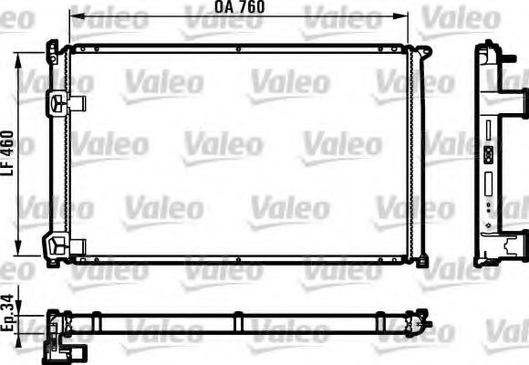 Радиатор охлаждения двигателя VALEO 732063