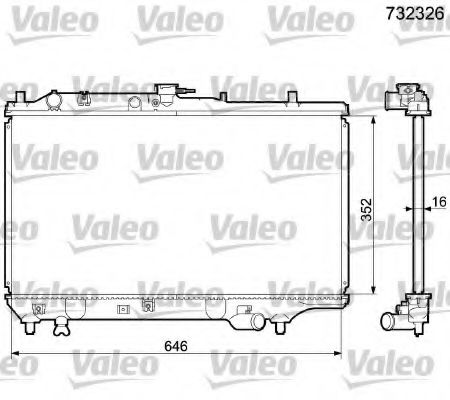 Радиатор охлаждения двигателя VALEO 732326