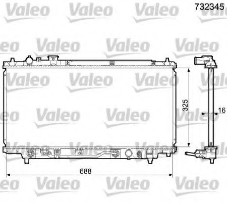 Радиатор охлаждения двигателя VALEO 732345