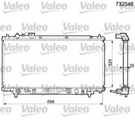 Радиатор охлаждения двигателя VALEO 732346