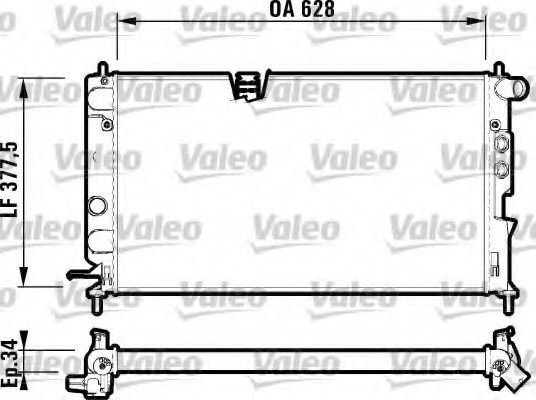 Радиатор охлаждения двигателя VALEO 732347