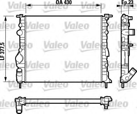 Радиатор охлаждения двигателя VALEO 732389