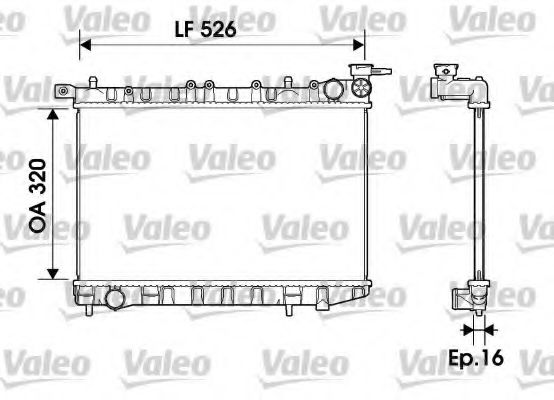 Радиатор охлаждения двигателя VALEO 732405