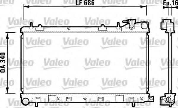 Радиатор охлаждения двигателя VALEO 732410