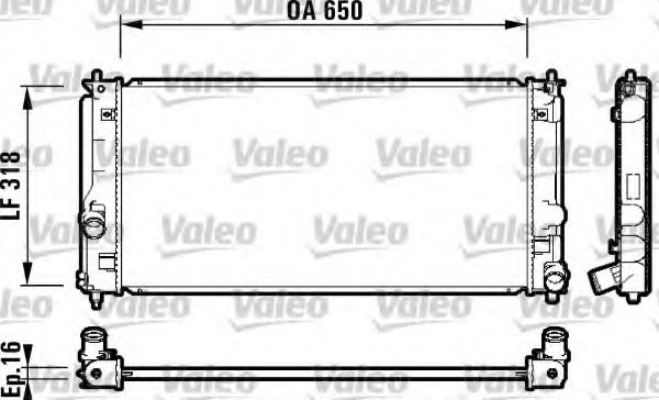 Радиатор охлаждения двигателя VALEO 732413