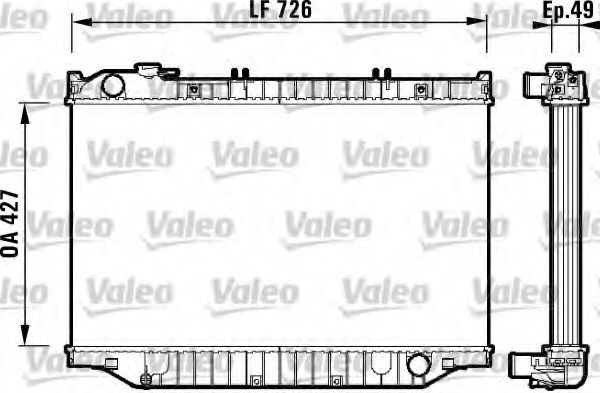 Радиатор охлаждения двигателя VALEO 732415