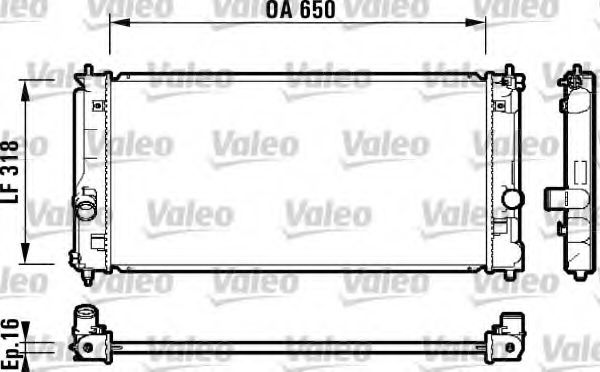 Радиатор охлаждения двигателя VALEO 732417