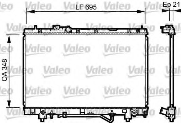 Радиатор охлаждения двигателя VALEO 732420