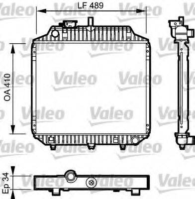 Радиатор охлаждения двигателя VALEO 732442