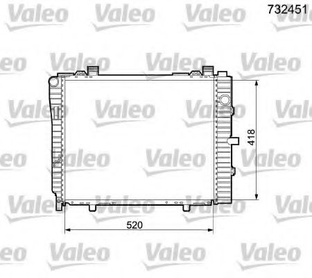 Радиатор охлаждения двигателя VALEO 732451