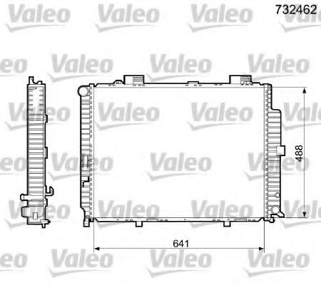 Радиатор охлаждения двигателя VALEO 732462