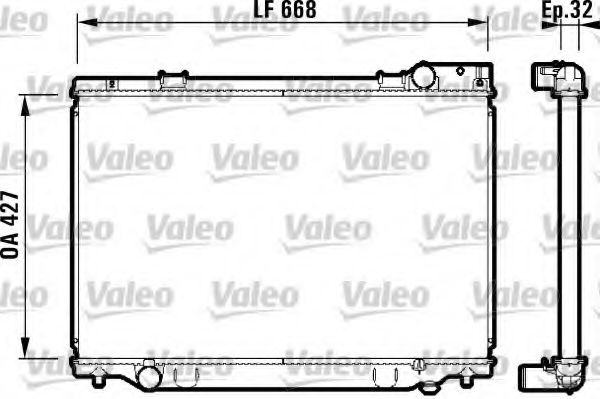 Радиатор охлаждения двигателя VALEO 732476