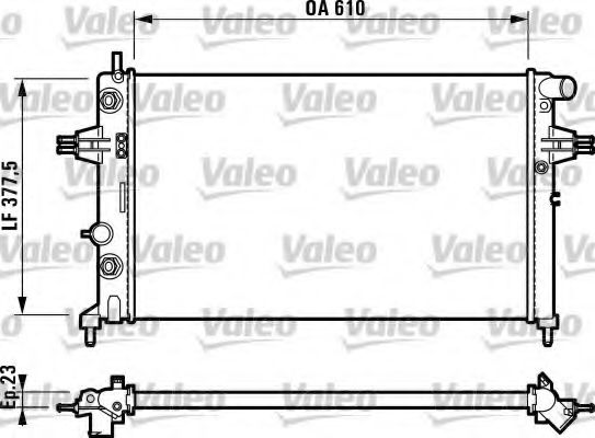 Радиатор охлаждения двигателя VALEO 732549