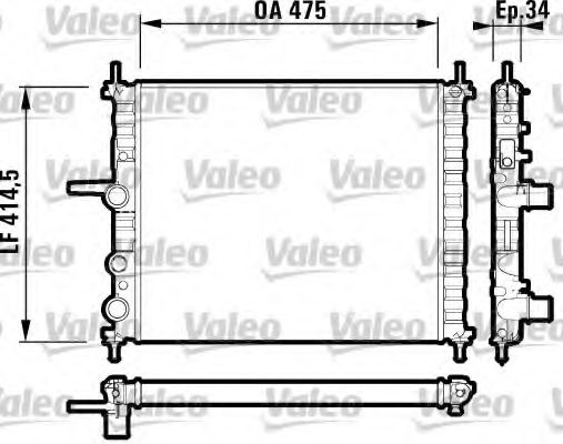 Радиатор охлаждения двигателя VALEO 732557