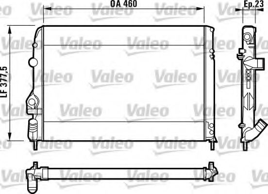 Радиатор охлаждения двигателя VALEO 732559