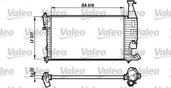 Радиатор охлаждения двигателя VALEO 732563