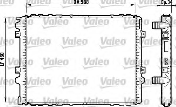 Радиатор охлаждения двигателя VALEO 732569