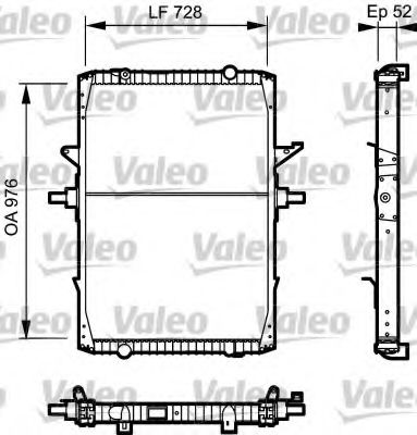 Радиатор охлаждения двигателя VALEO 732572