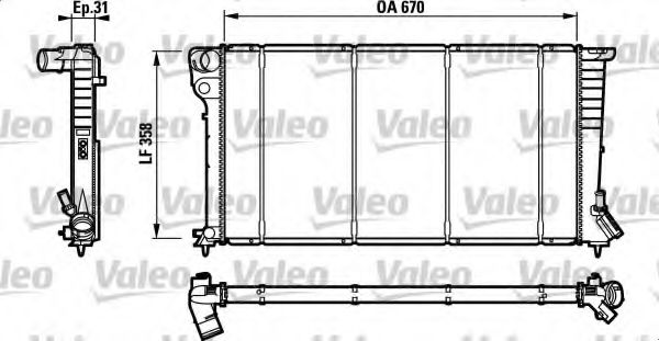 Радиатор охлаждения двигателя VALEO 732577