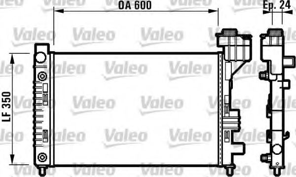 Радиатор охлаждения двигателя VALEO 732587