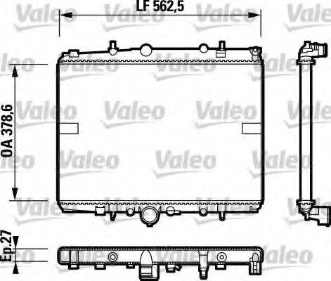 Радиатор охлаждения двигателя VALEO 732599