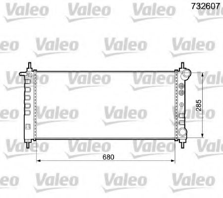 Радиатор охлаждения двигателя VALEO 732607