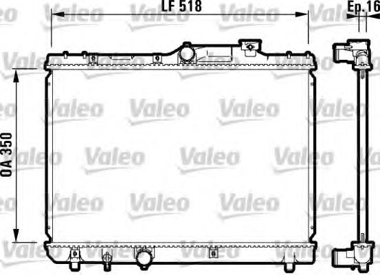 Радиатор охлаждения двигателя VALEO 732614
