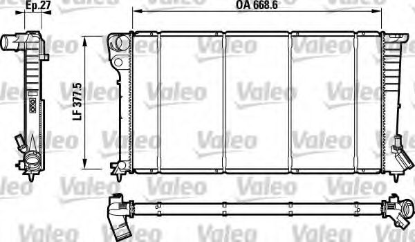Радиатор охлаждения двигателя VALEO 732620