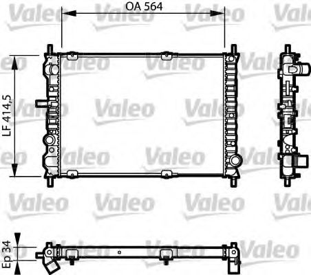 Радиатор охлаждения двигателя VALEO 732623