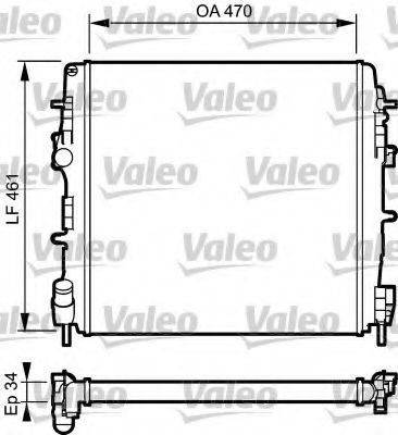 Радиатор охлаждения двигателя VALEO 732687