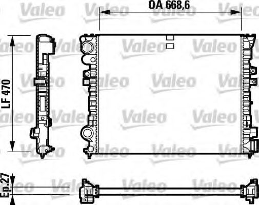Радиатор охлаждения двигателя VALEO 732692