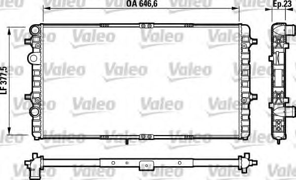 Радиатор охлаждения двигателя VALEO 732698