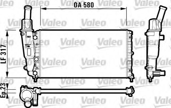 Радиатор охлаждения двигателя VALEO 732705