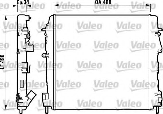Радиатор охлаждения двигателя VALEO 732717