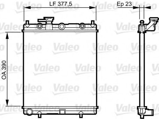 Радиатор охлаждения двигателя VALEO 732718