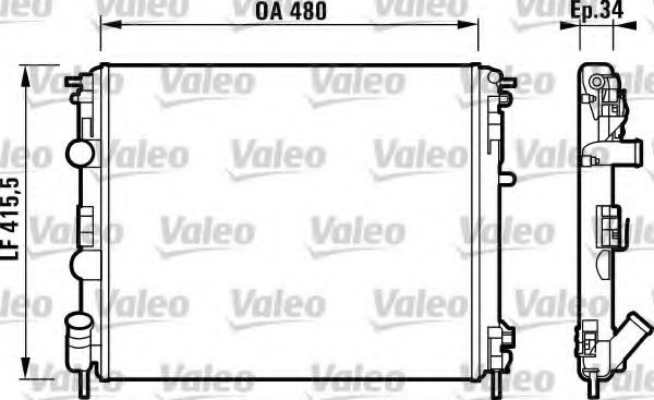 Радиатор охлаждения двигателя VALEO 732721