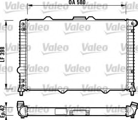 Радиатор охлаждения двигателя valeo 732722