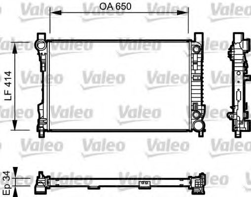 Радиатор охлаждения двигателя VALEO 732743
