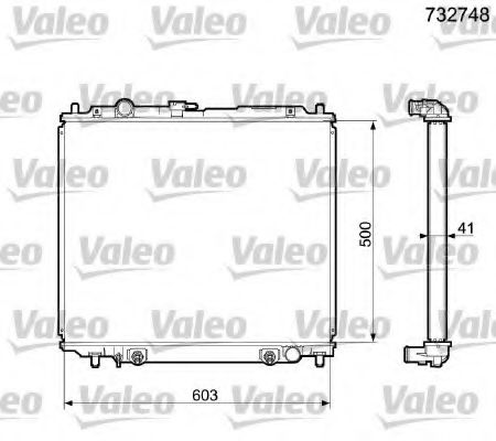 Радиатор охлаждения двигателя VALEO 732748